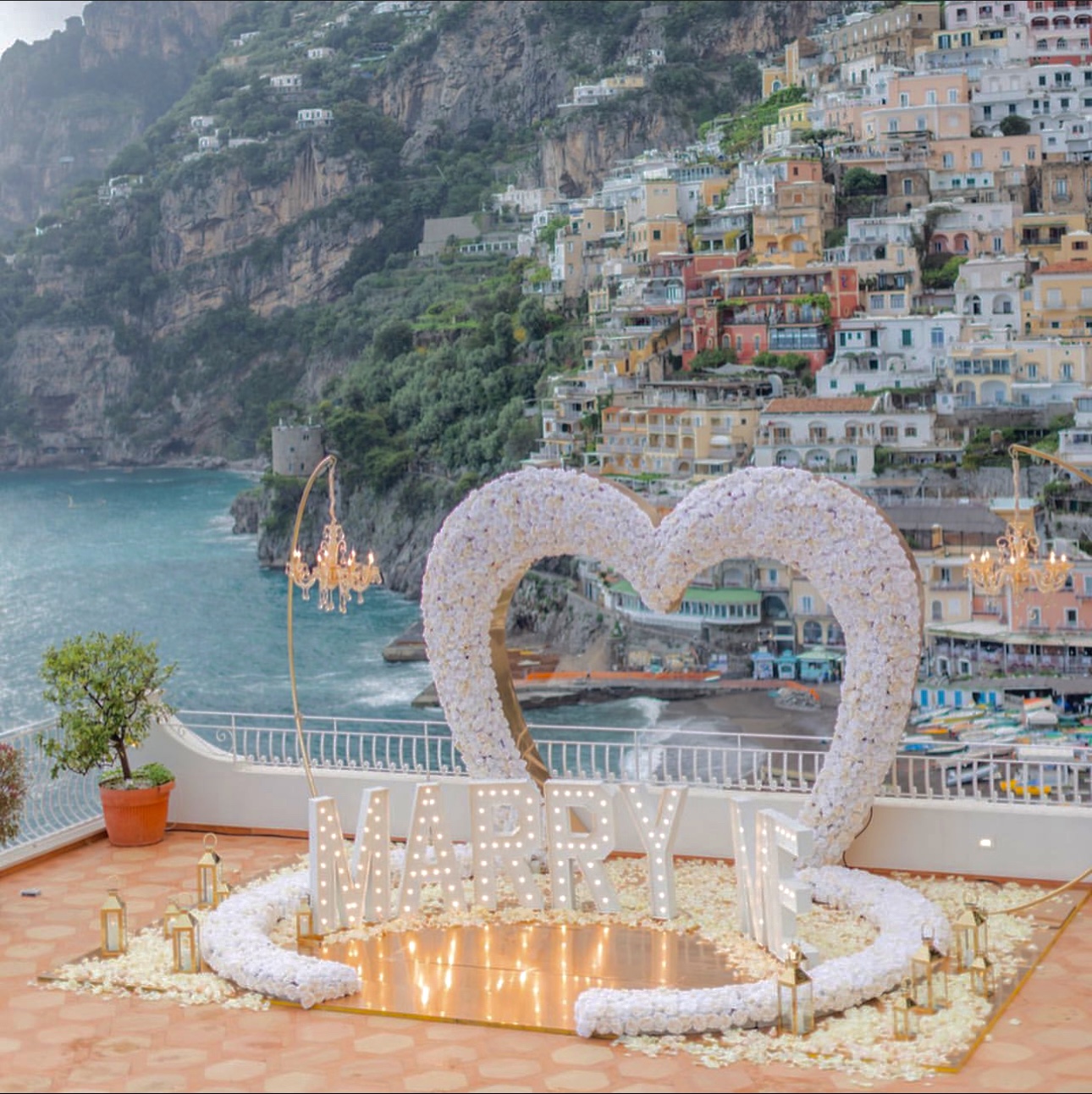 Proposta di matrimonio a Positano